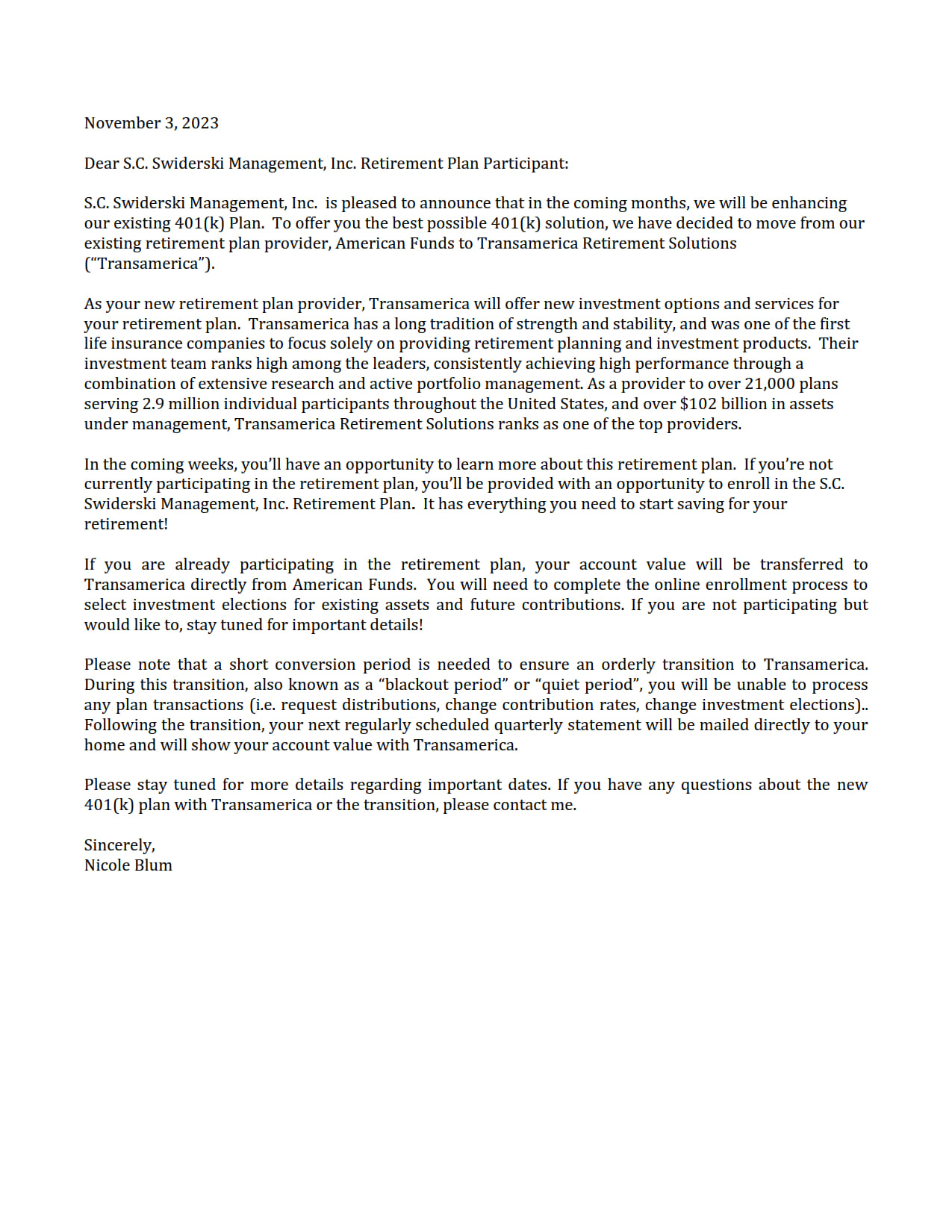 Employee Announcement - S. C. Swiderski 812687_1.jpg